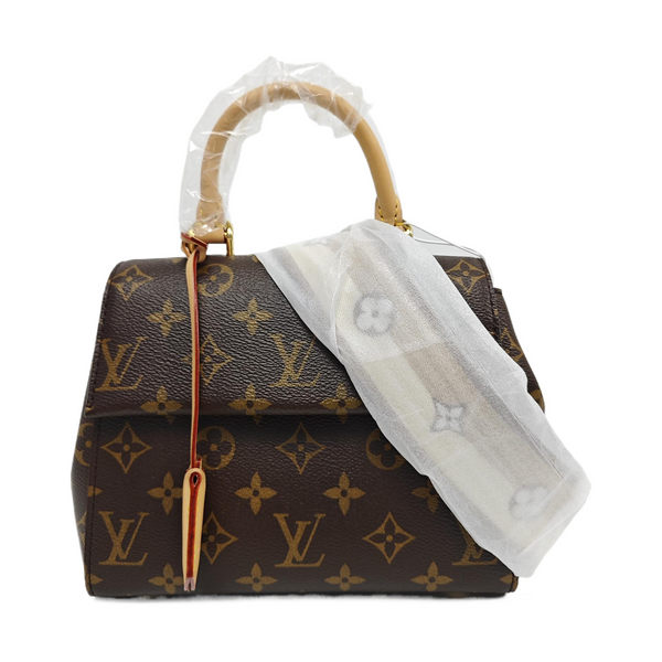 CLUNY PM Monogram Coated Canvas Brown