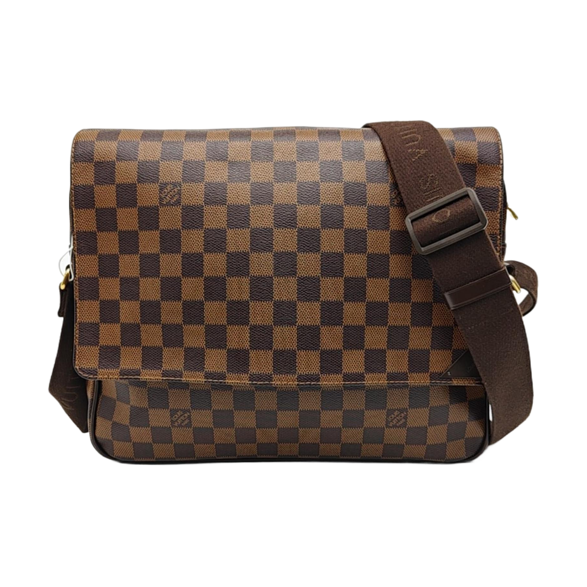 SHELTON MM Damier Ebene Coated Canvas Brown