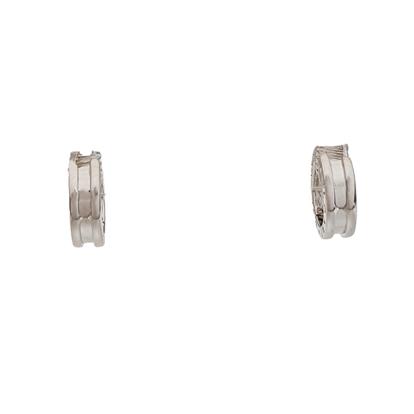 18k White Gold Silver Stud Earrings