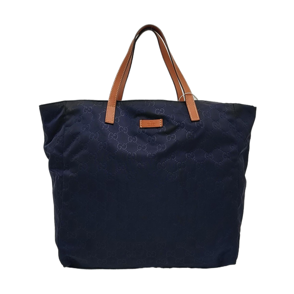 Monogram Nylon Tote Bag Black