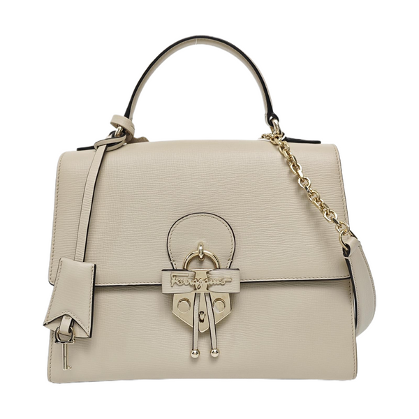 Calfskin Shoulder Bag Beige