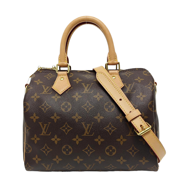 SPEEDY 25 Monogram Coated Canvas Brown