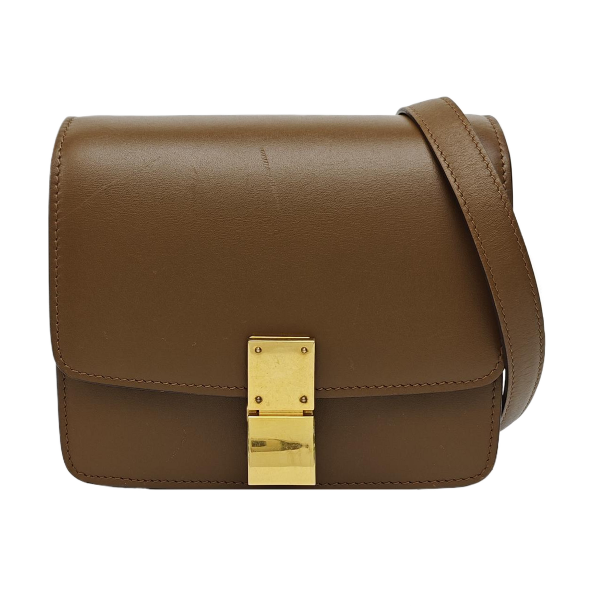 CLASSIC BOX Mini Calfskin Brown