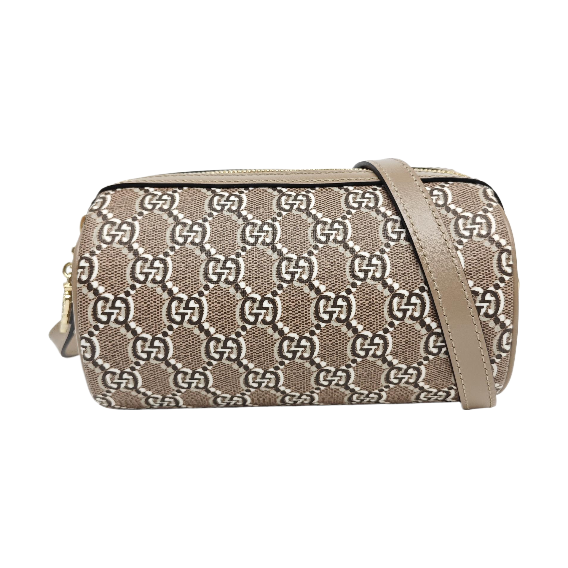 Monogram Coated Canvas Crossbody Bag Mini Brown