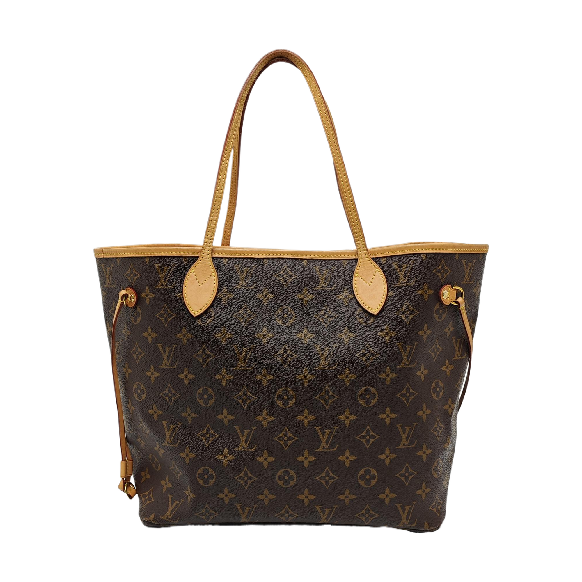 NEVERFULL MM Monogram Coated Canvas Brown