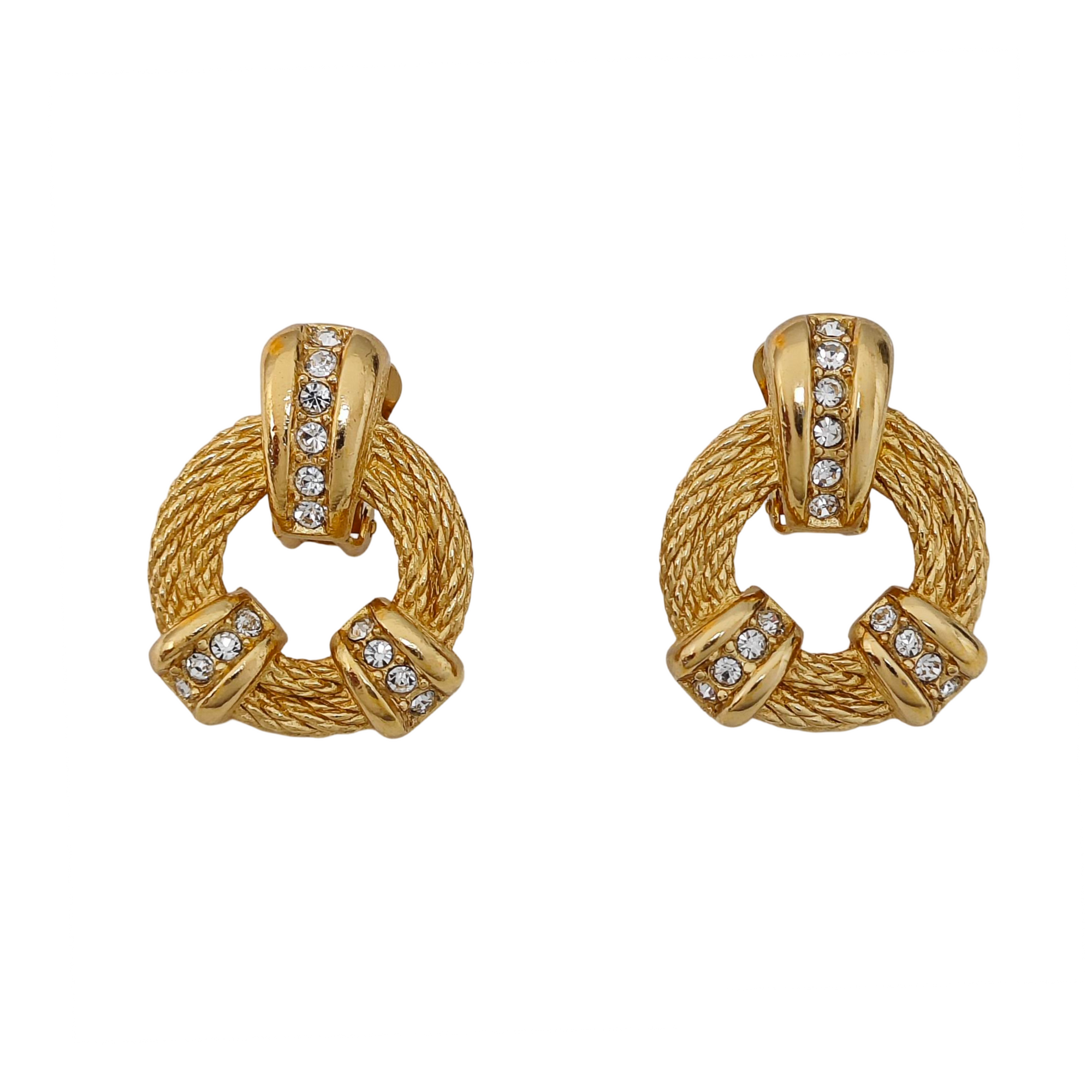 Metal Gold Clip On Earrings