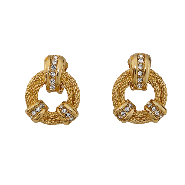 Metal Gold Clip On Earrings