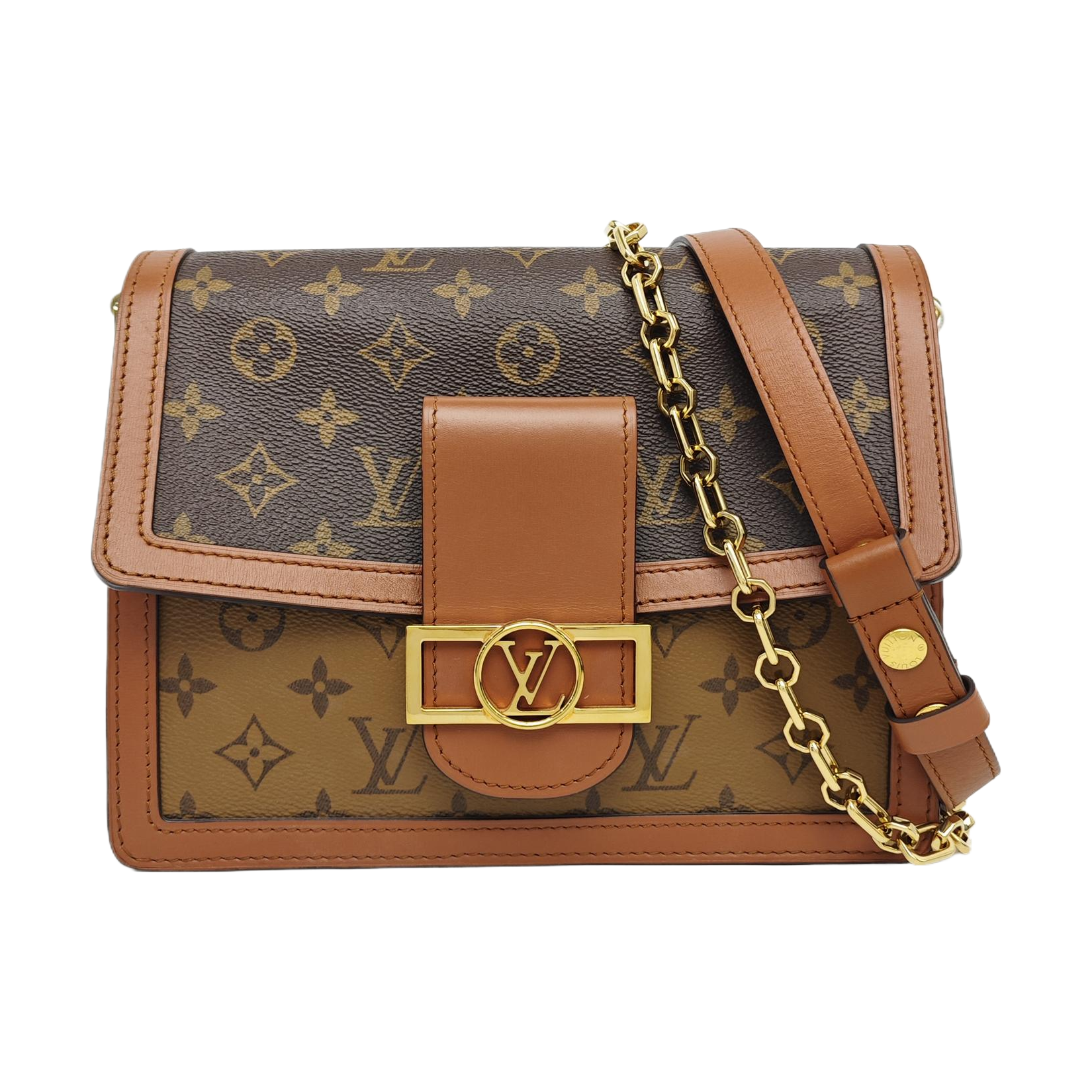 DAUPHINE MM Monogram Coated Canvas Brown