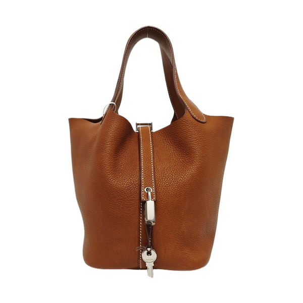 Authenticated pre-owned  Picotin Lock 18 Clemence Yellow - Top Handle Bag at Looply