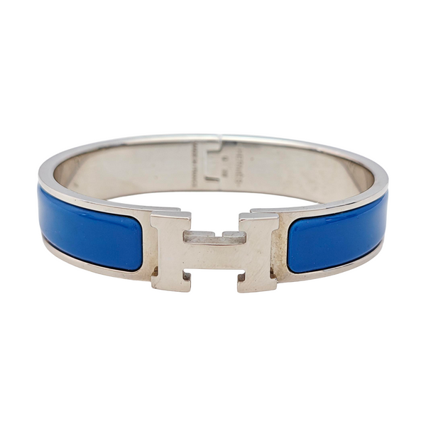 Clic H Metal Silver Bangle