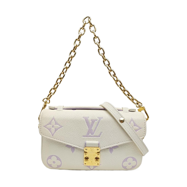 MÉTIS EAST WEST Monogram Calfskin White
