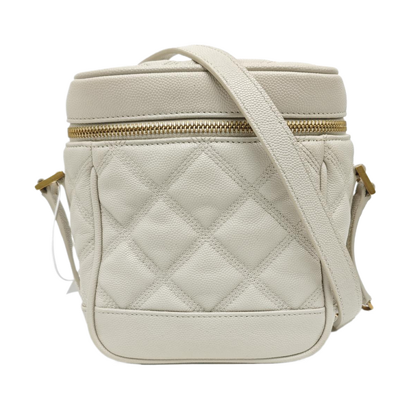 80'S VANITY Quilted Calfskin White