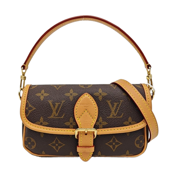 DIANE Nano Monogram Coated Canvas Brown