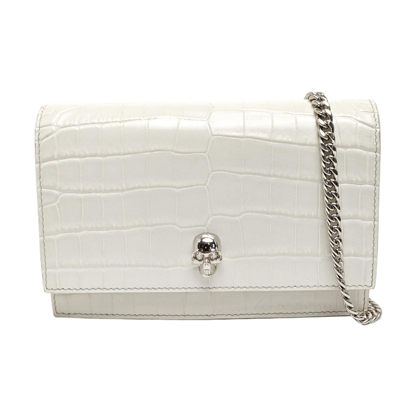 Calfskin Shoulder Bag White