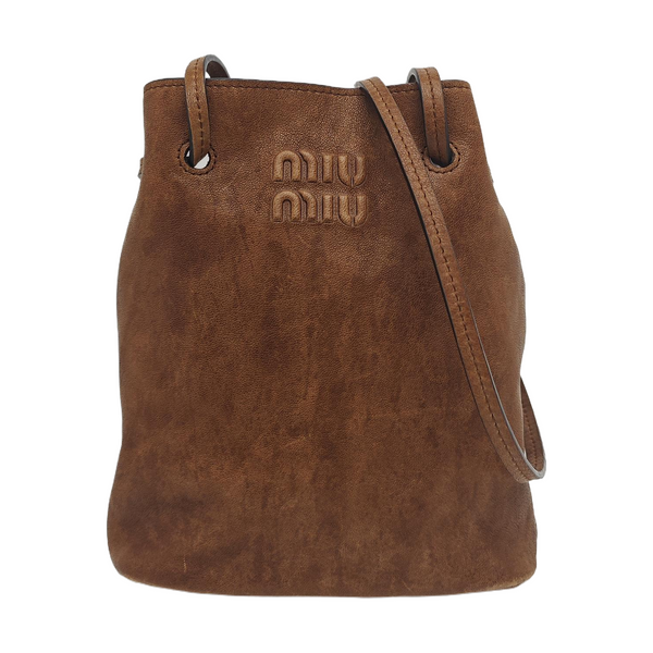 Lambskin Shoulder Bag Brown