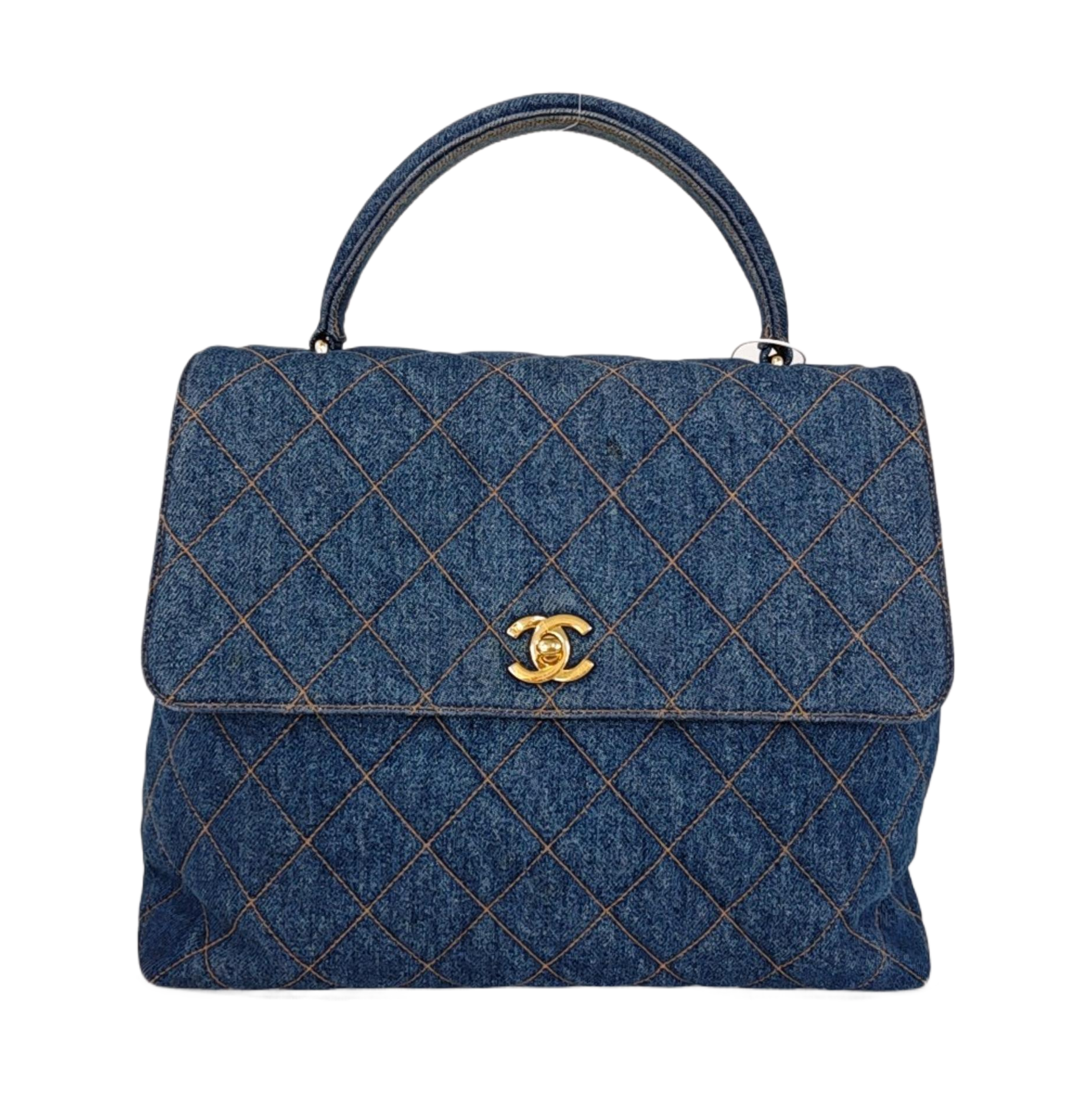 VINTAGE KELLY Quilted Denim Blue