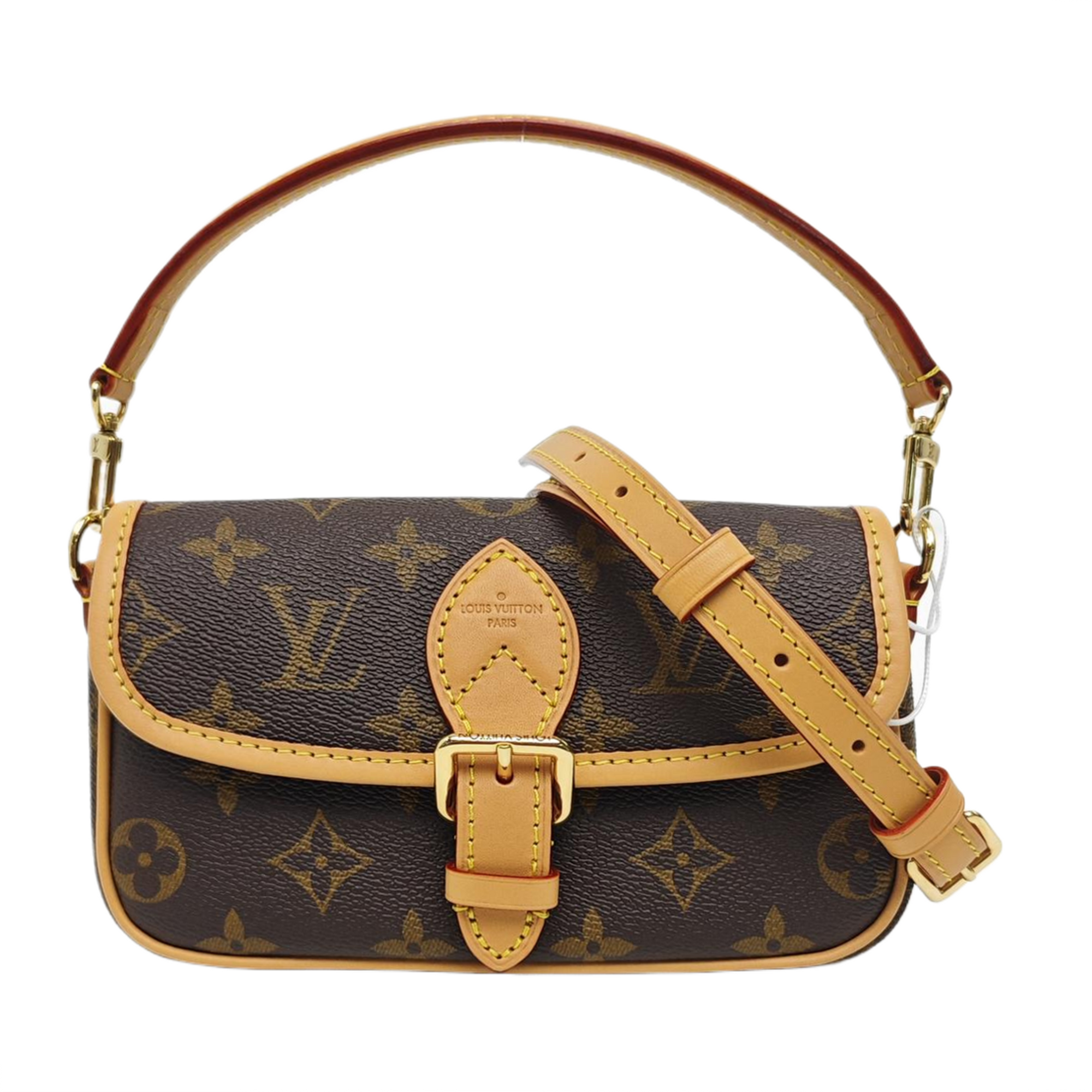 DIANE Nano Monogram Coated Canvas Brown