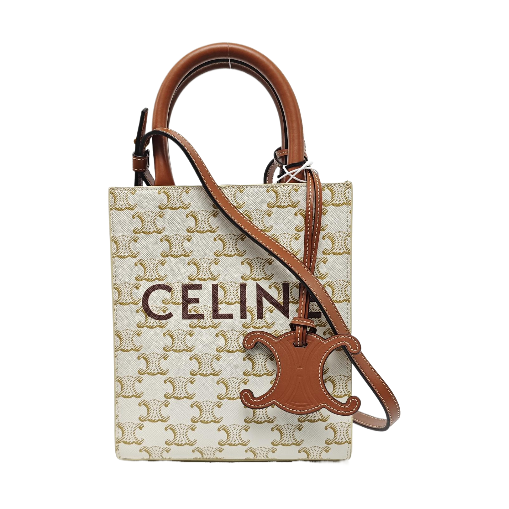CABAS CELINE Mini Coated Canvas White