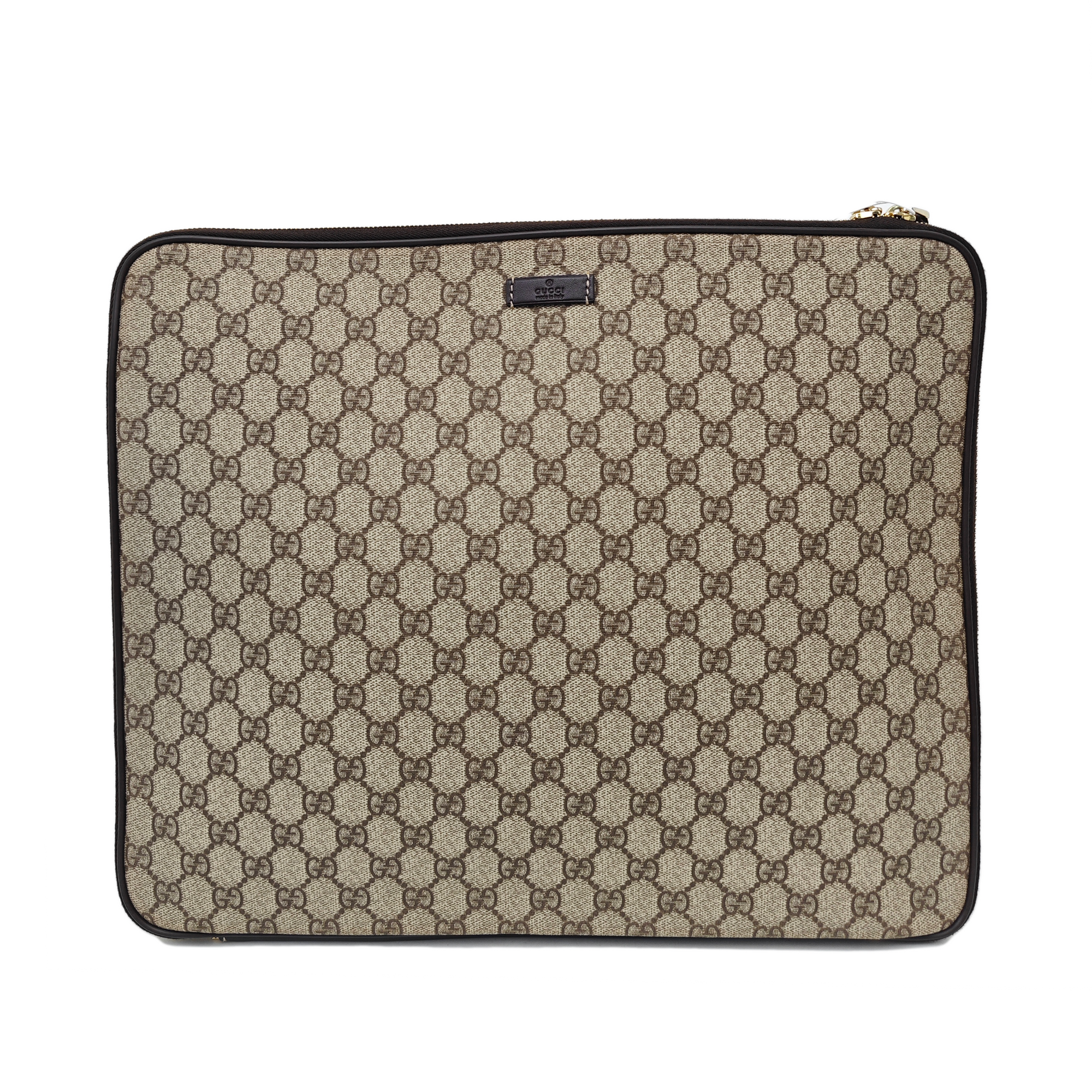 Monogram Coated Canvas Clutch Beige