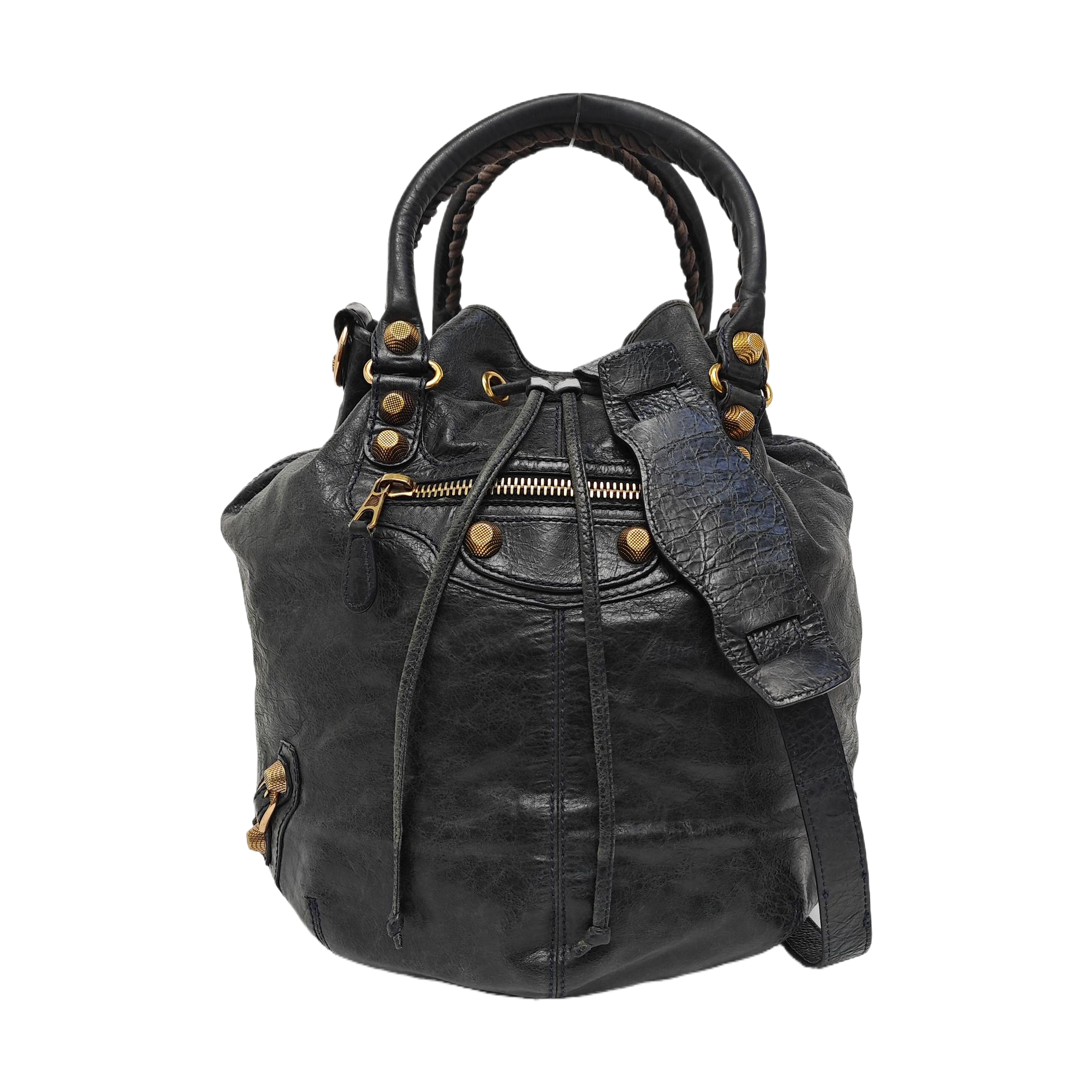 Pompon Bag Calfskin Green