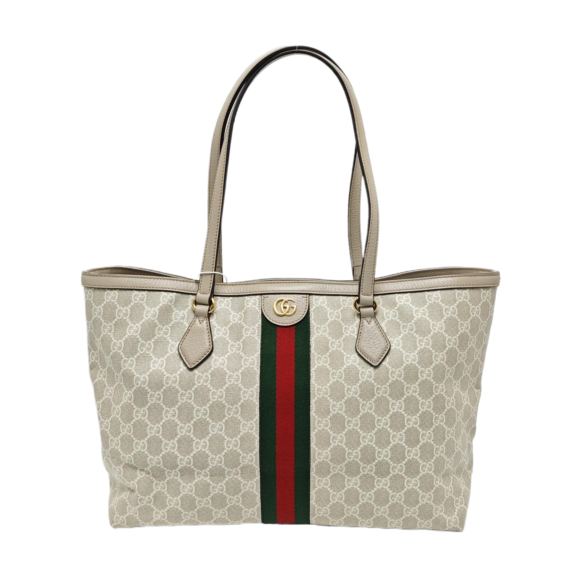 Ophidia Medium Monogram Coated Canvas Beige