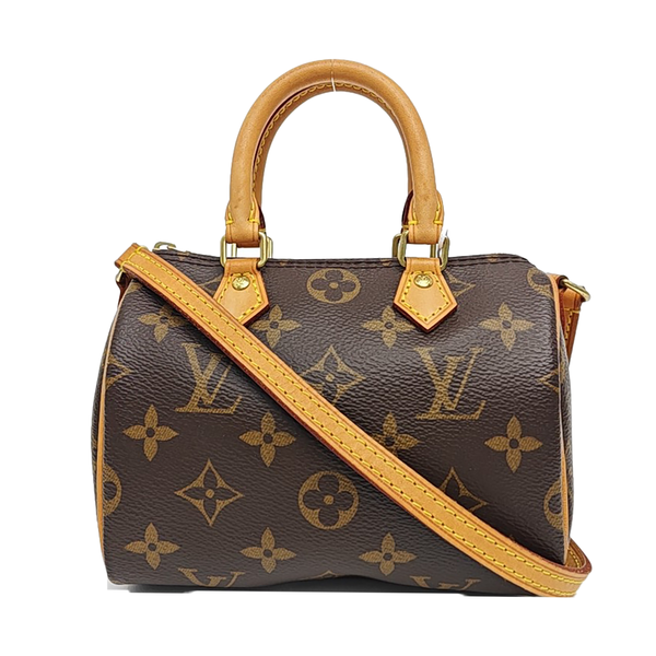 SPEEDY Nano Monogram Coated Canvas Brown