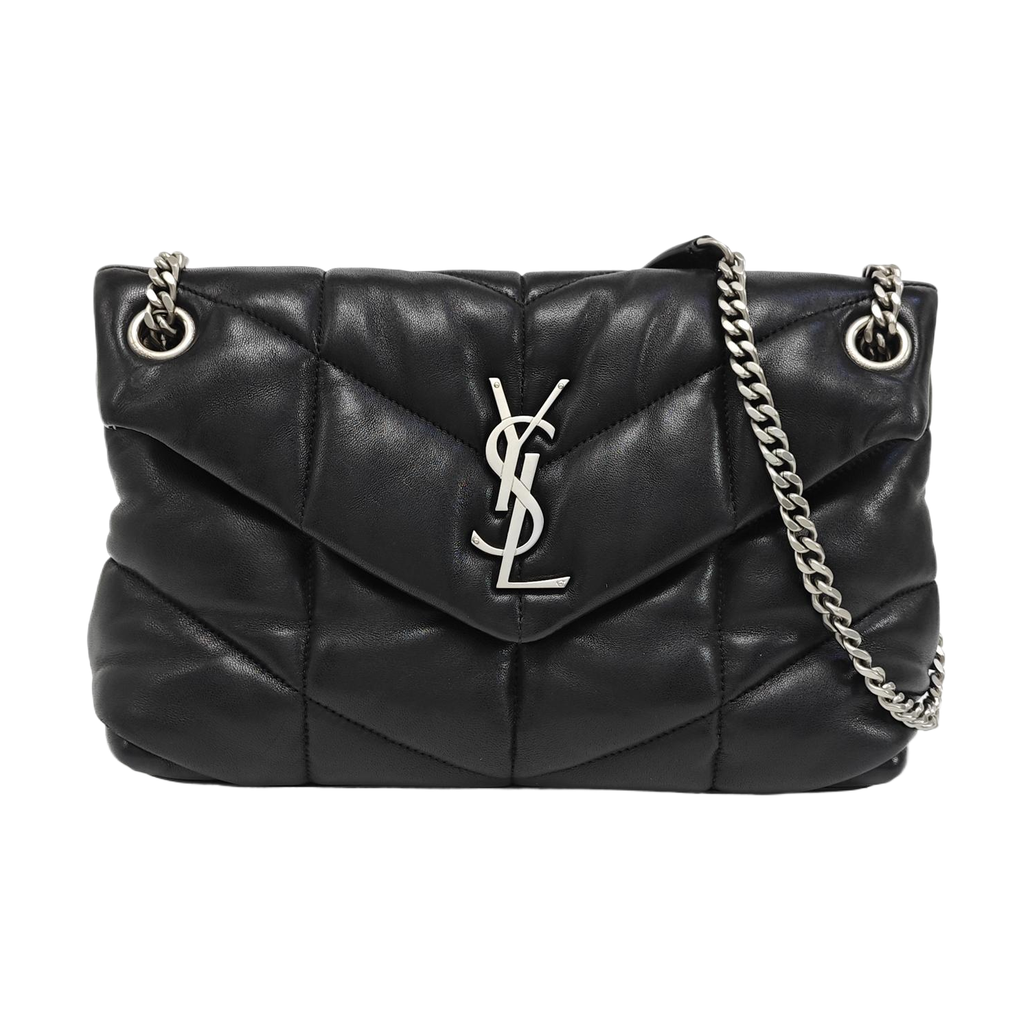 PUFFER Small Quilted Lambskin Black