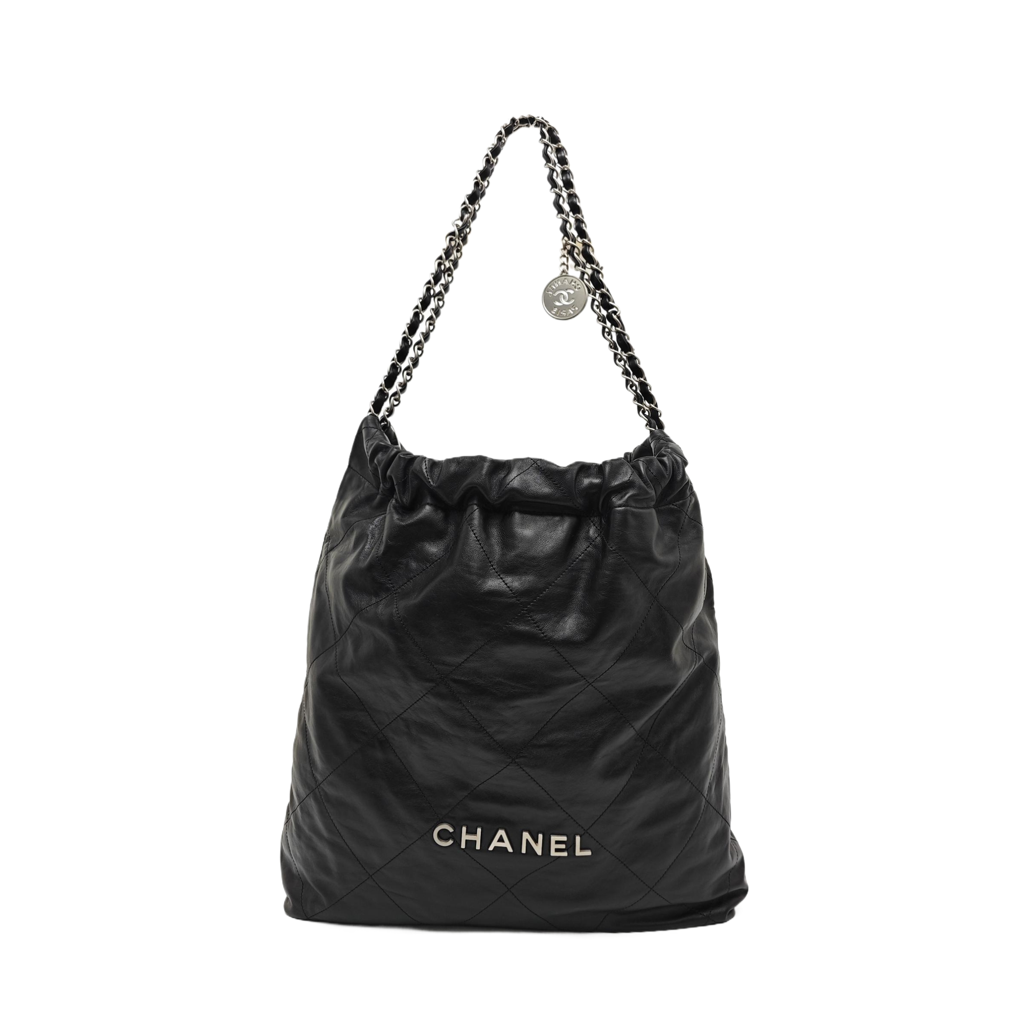 CHANEL 22 Medium Quilted Calfskin Black