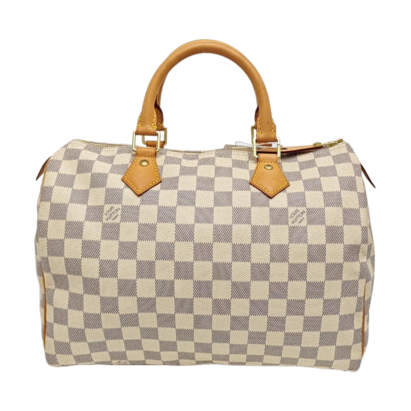 SPEEDY 30 Damier Azur Coated Canvas White