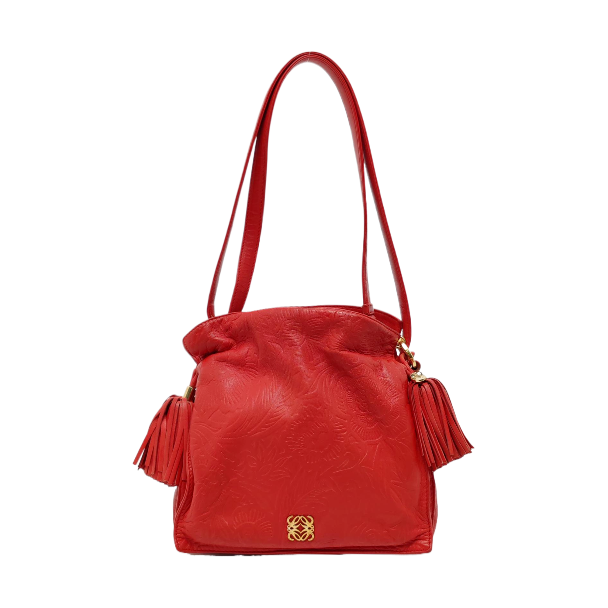 Authenticated pre-owned  Flamenco Calfskin Red - Shoulder Bag at Looply
