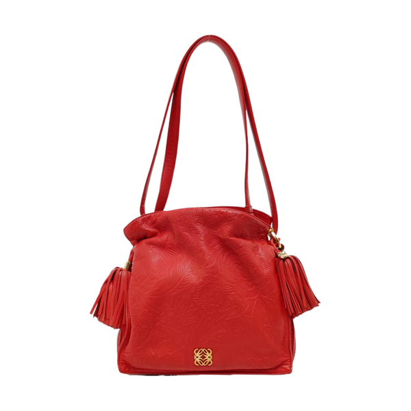 Authenticated pre-owned  Flamenco Calfskin Red - Shoulder Bag at Looply
