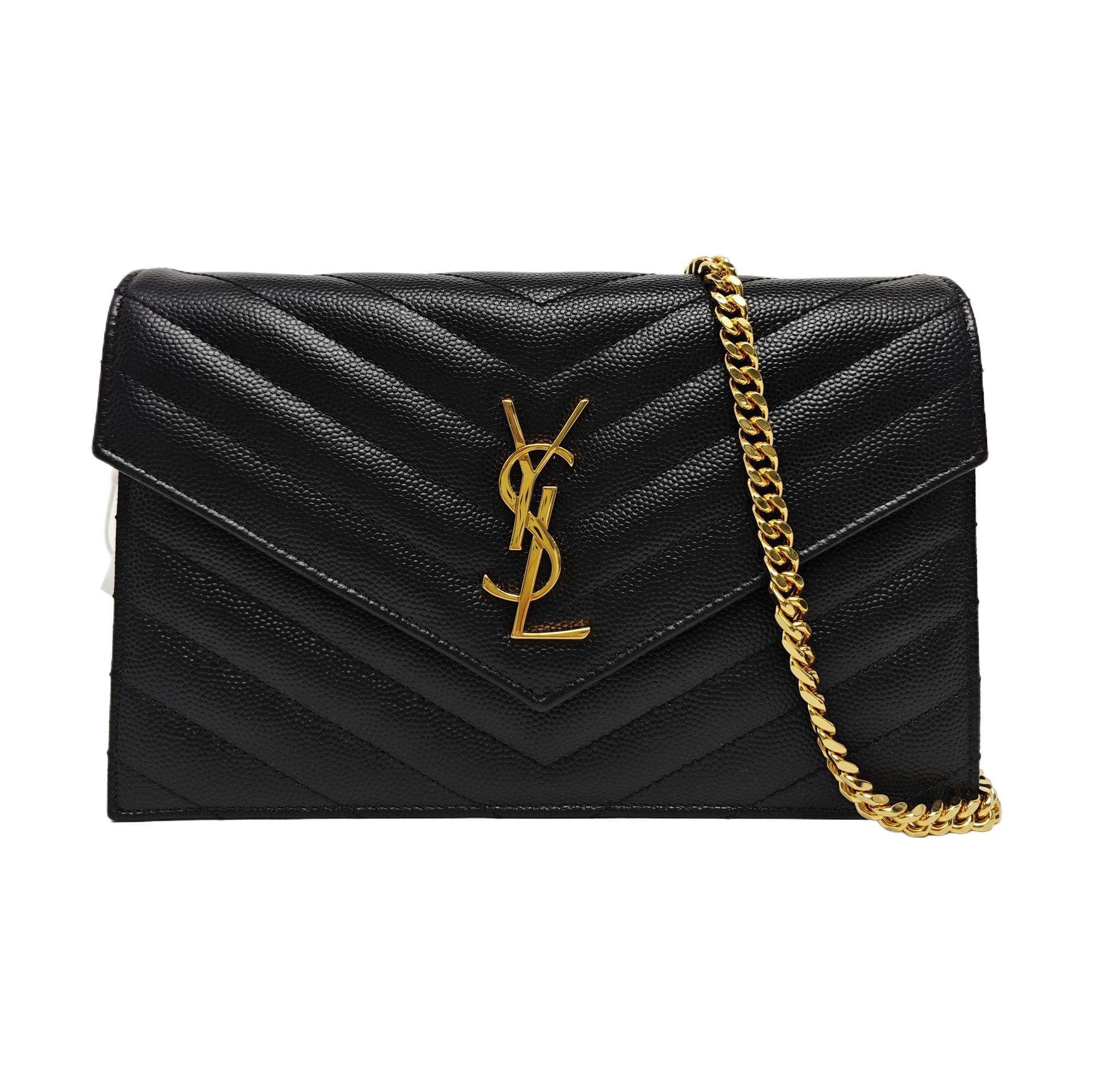 MONOGRAM Chevron Calfskin Black