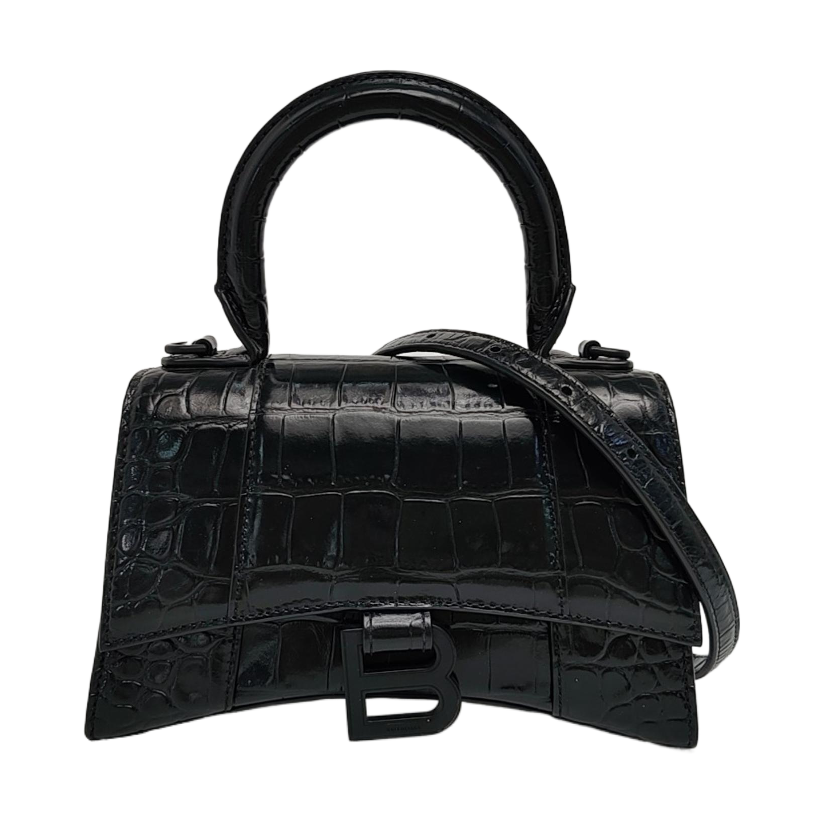 Hourglass Small Calfskin Black