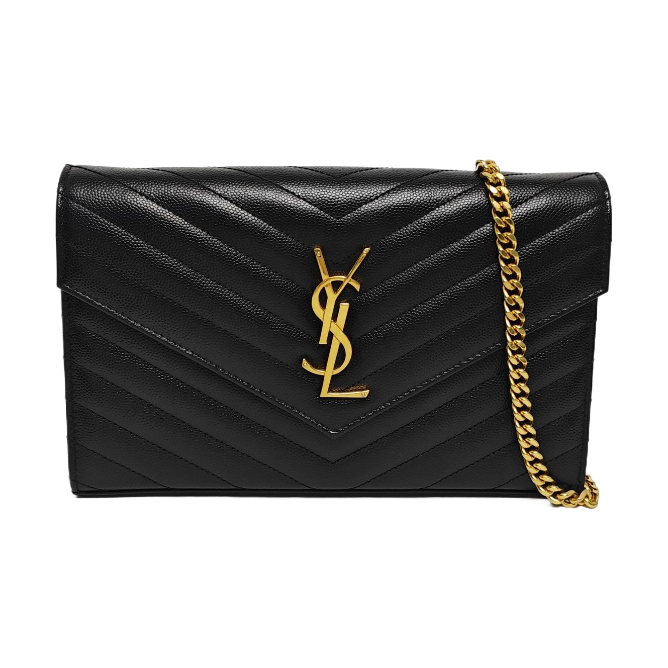 MONOGRAM Medium Chevron Calfskin Black