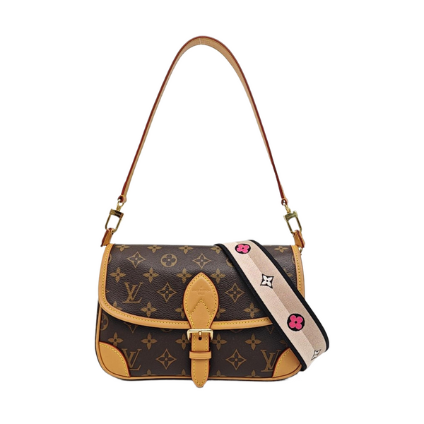 DIANE Monogram Coated Canvas Brown