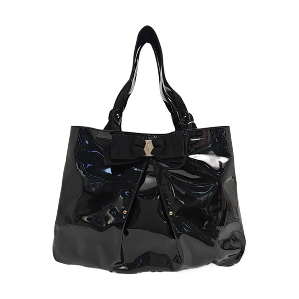 Patent Leather Tote Bag Black