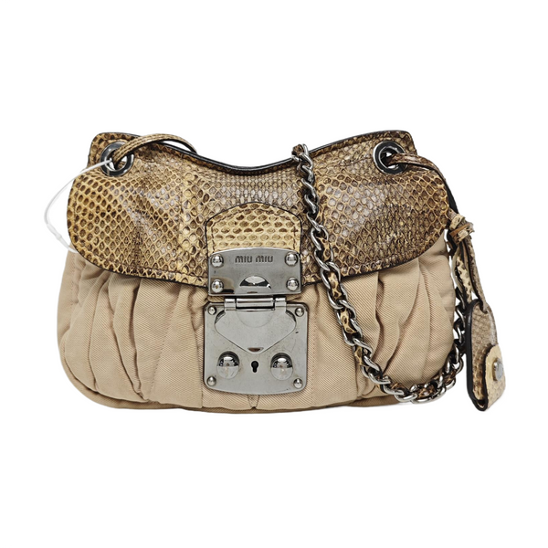 Canvas Shoulder Bag Beige