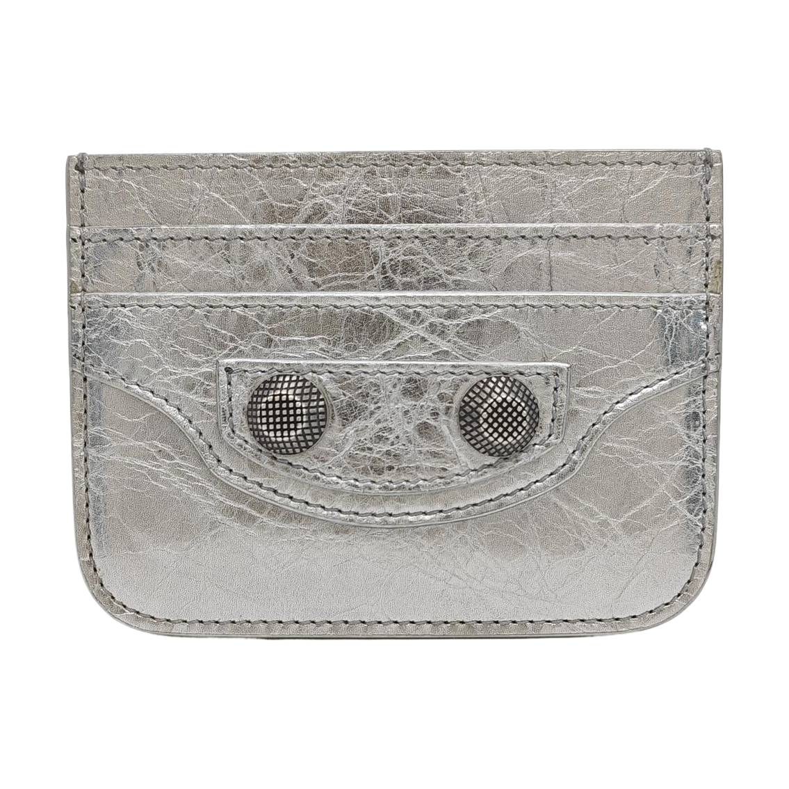 Le Cagole Lambskin Silver Card Holder