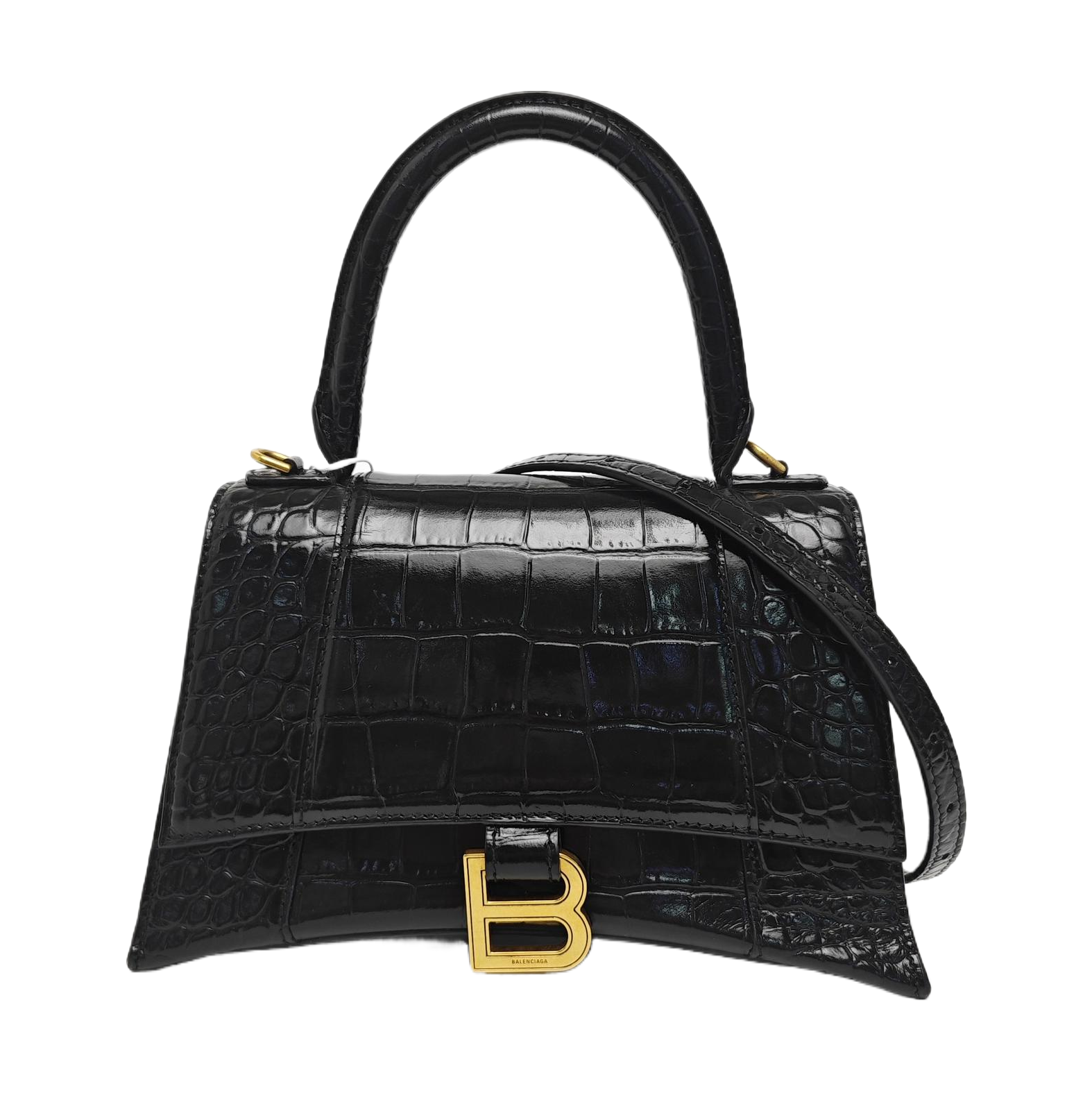 Hourglass Small Calfskin Black