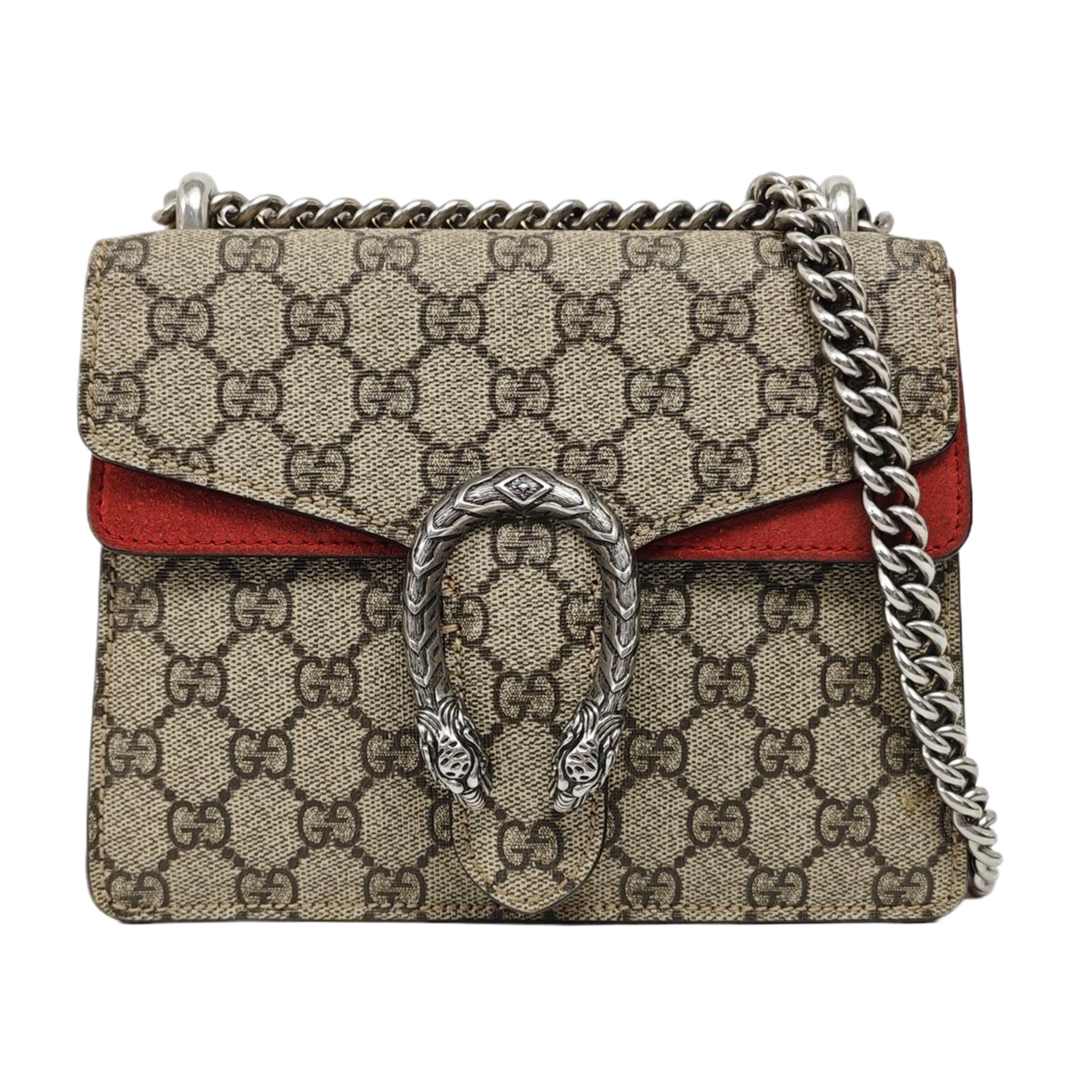 Dionysus Mini Monogram Coated Canvas Beige