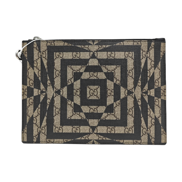 Monogram Coated Canvas Clutch Multicolor