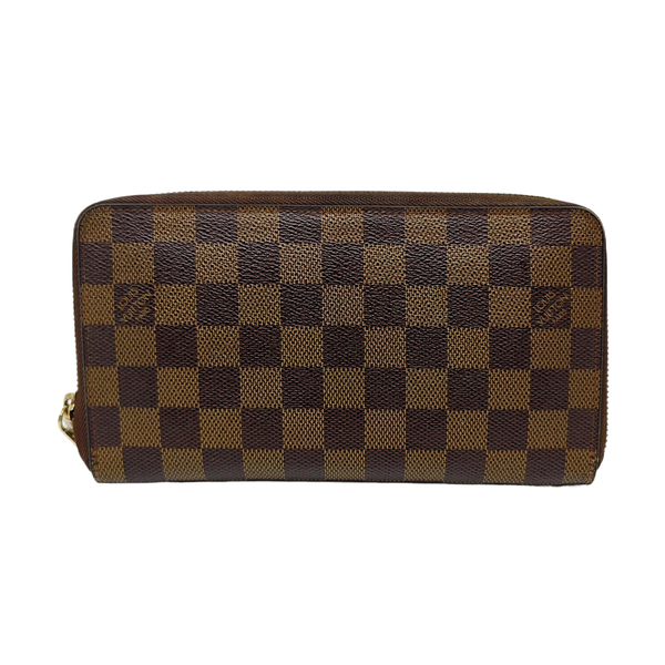 ZIPPY Damier Ebene Coated Canvas Brown Wallet