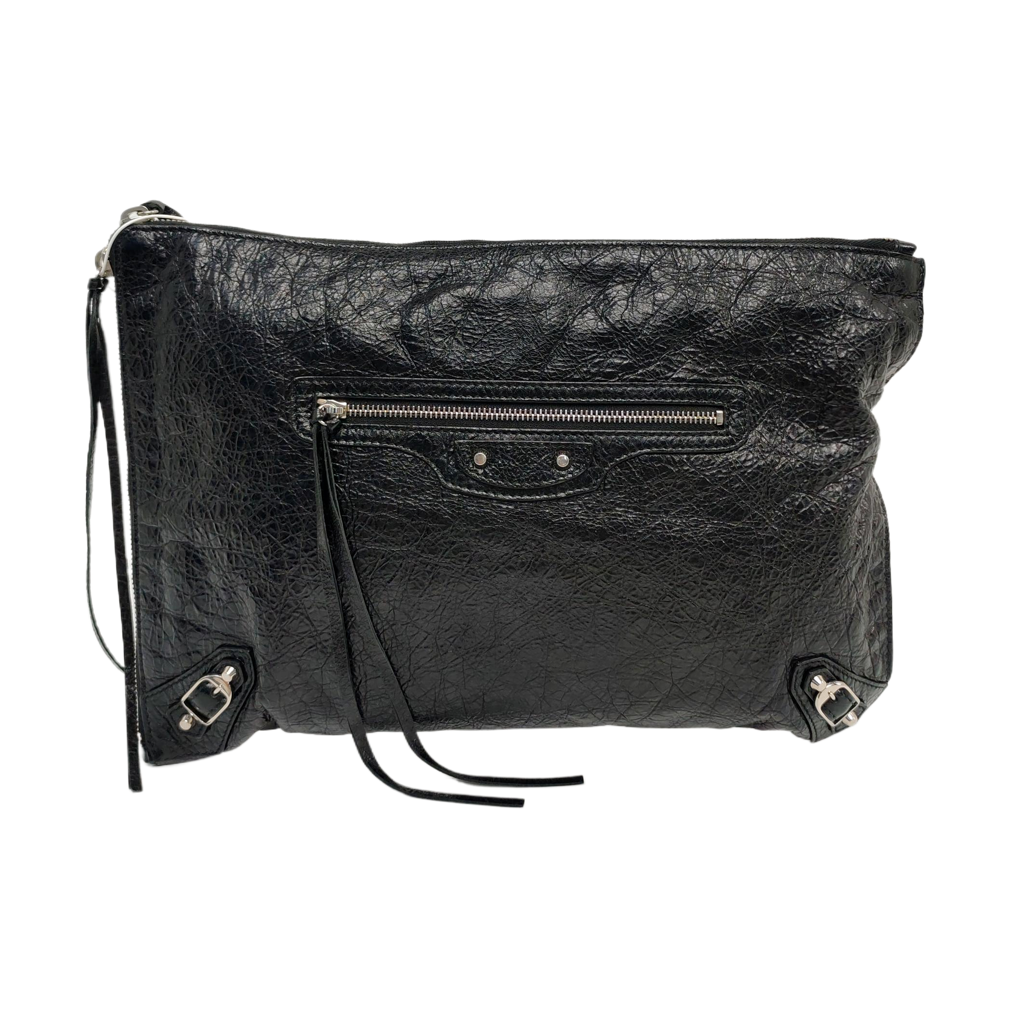 Authenticated pre-owned  Classic City Lambskin Black - Clutch at Looply