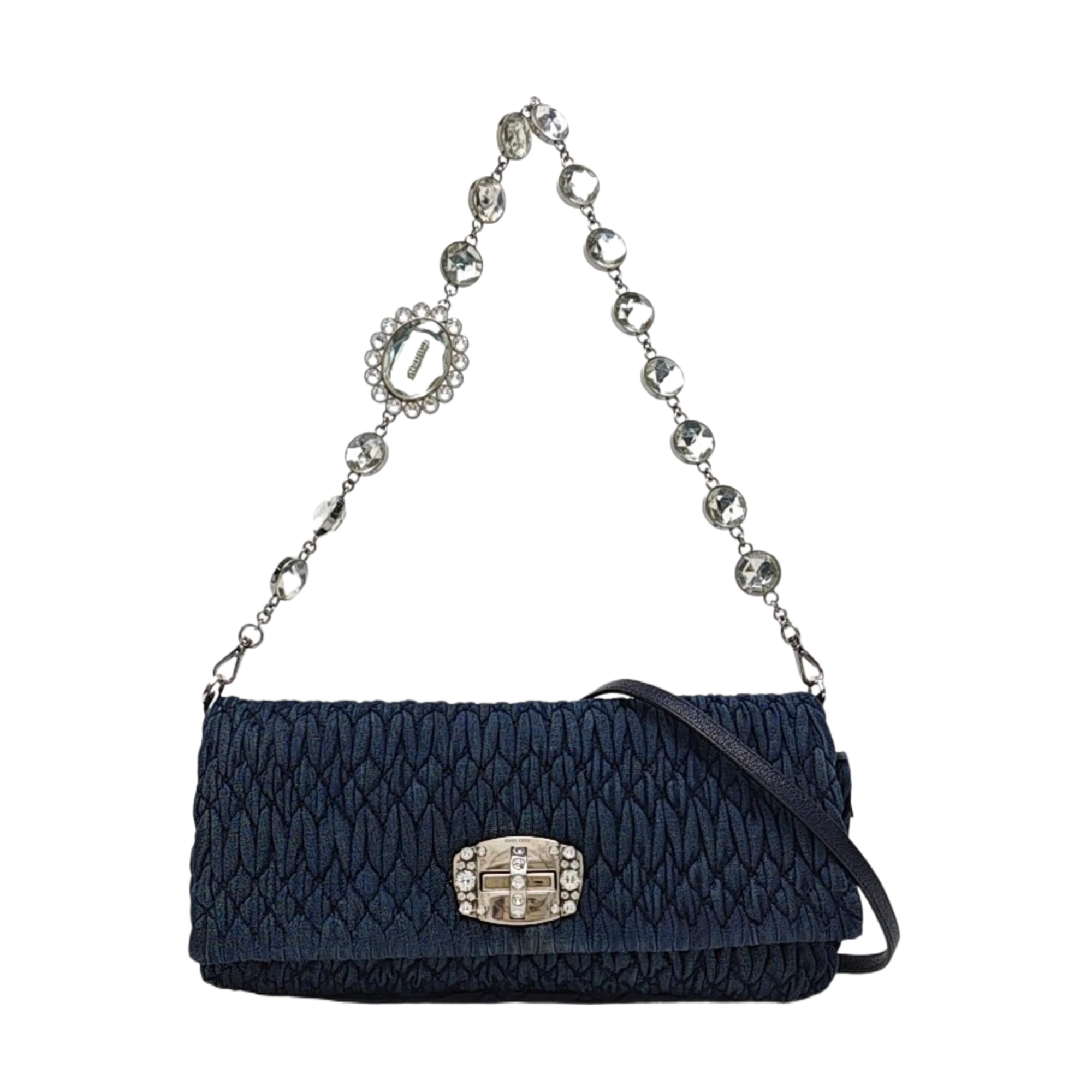 Crystal Quilted Denim Blue