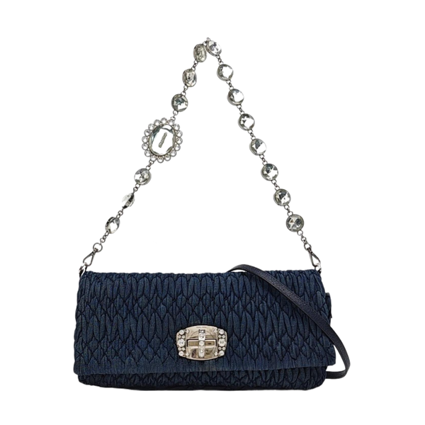 Crystal Quilted Denim Blue