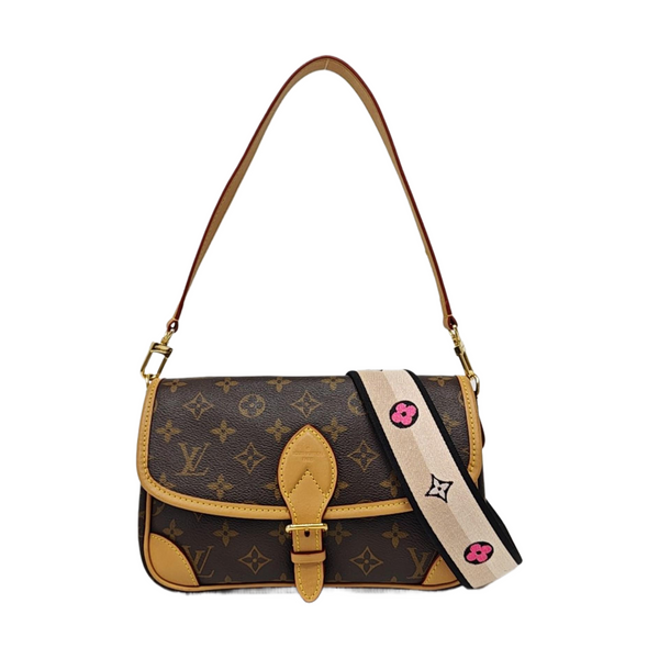 DIANE Monogram Coated Canvas Brown