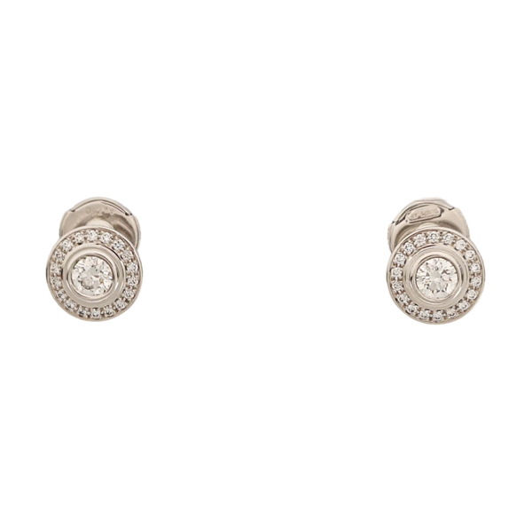CARTIER D'AMOUR 18k White Gold Silver Stud Earrings