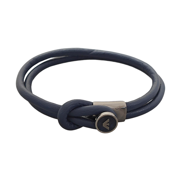 Leather Blue Bangle