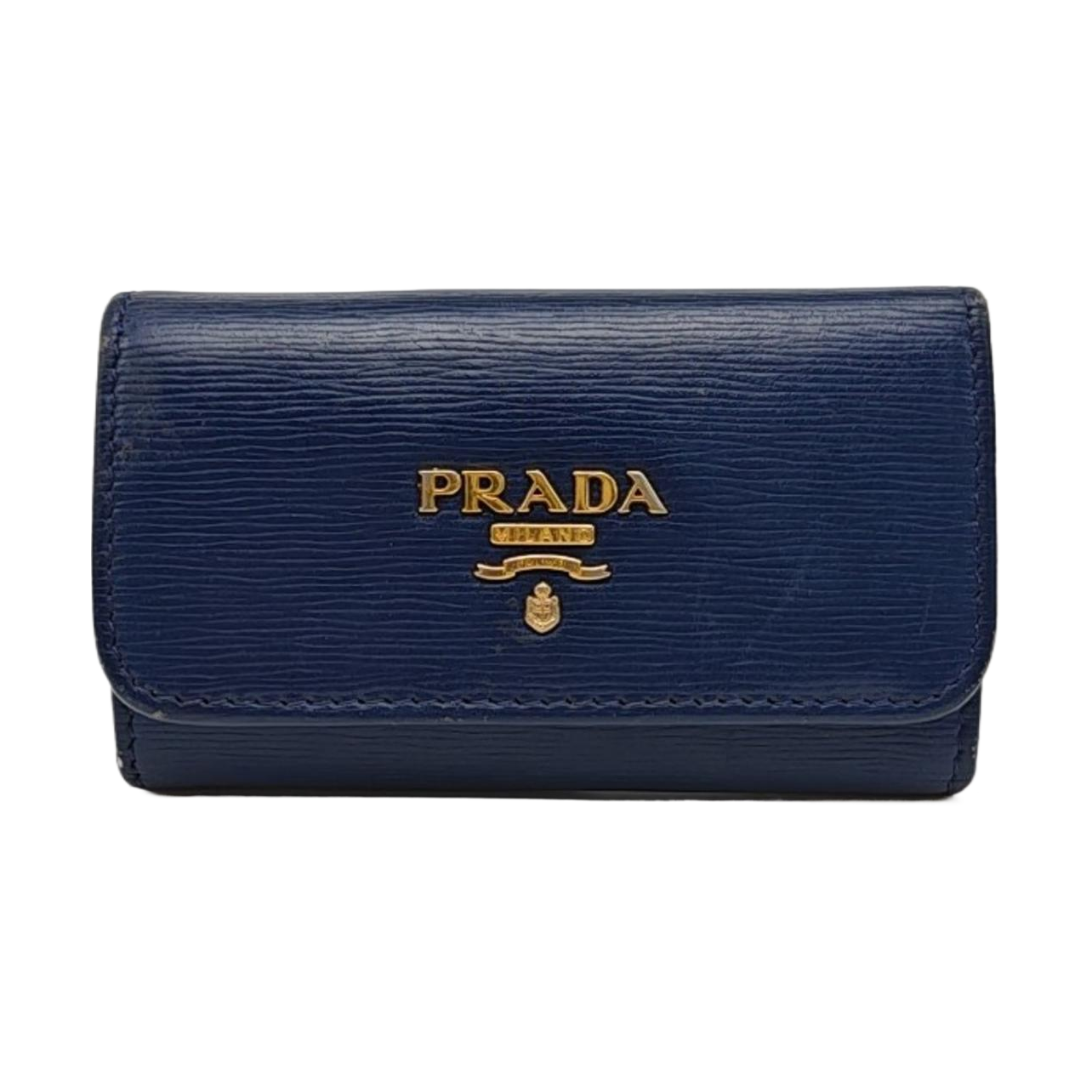 Saffiano Calfskin Key Pouch Blue