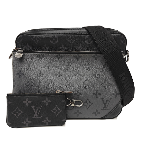 TRIO Monogram Coated Canvas Gray